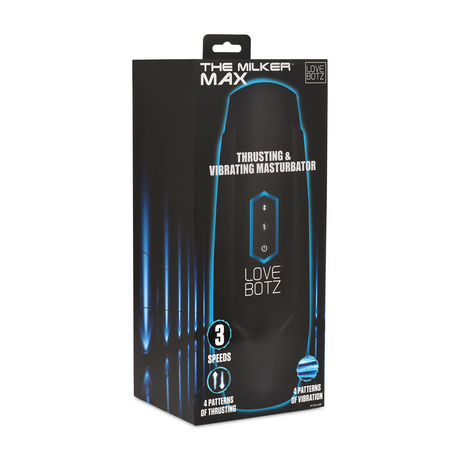 Masturbator Milker Max stoßend und vibrierend Schwarz 27,4 cm