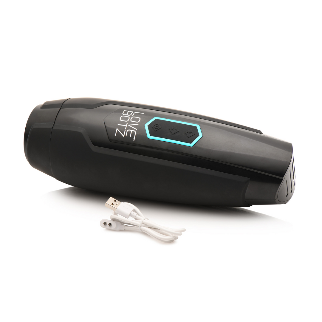 Masturbator Milker Max stoßend und vibrierend Schwarz 27,4 cm