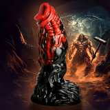 Dildo Vulkan Silikon Schwarz/Rot 17,8 cm