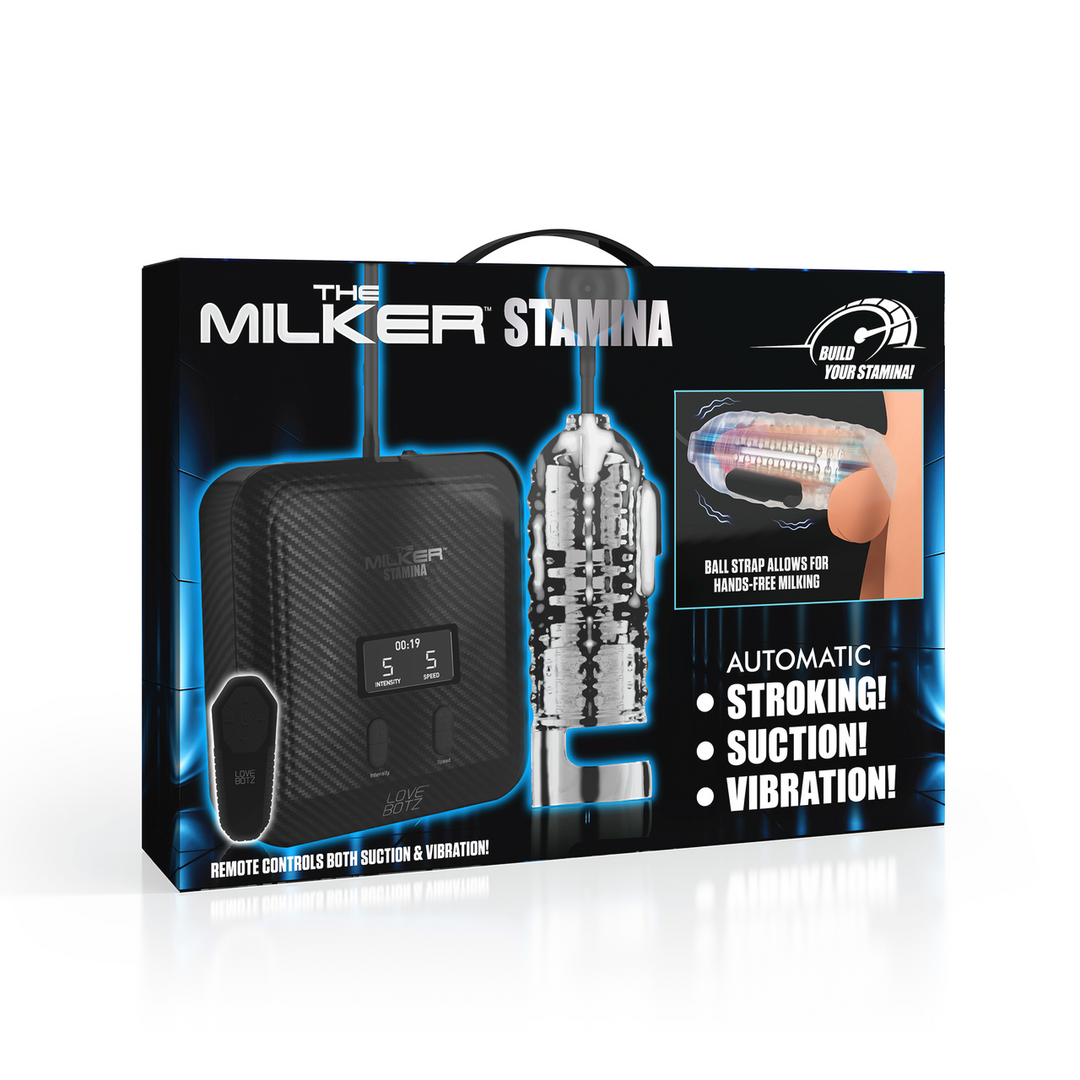 Masturbator Milker Stamina automatisch vibrierend und saugend Durchsichtig 19,8 x Ø 7,1 cm
