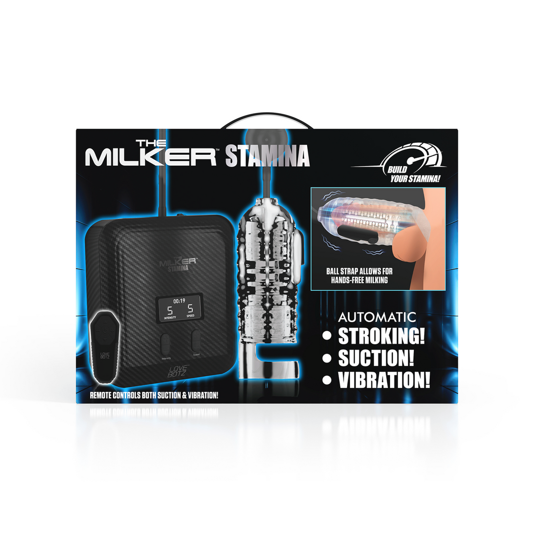 Masturbator Milker Stamina automatisch vibrierend und saugend Durchsichtig 19,8 x Ø 7,1 cm