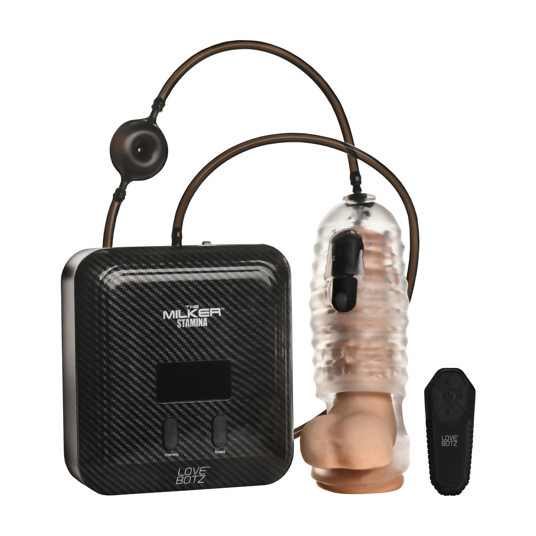 Masturbator Milker Stamina automatisch vibrierend und saugend Durchsichtig 19,8 x Ø 7,1 cm