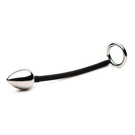 Penis- und Hodenring mit Analplug Schwarz 5,8 cm
