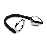Penis- und Hodenring mit Analplug Schwarz 5,8 cm