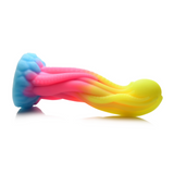 Dildo Tenta Glow nachtleuchtend Silikon Regenbogen 19,1 cm