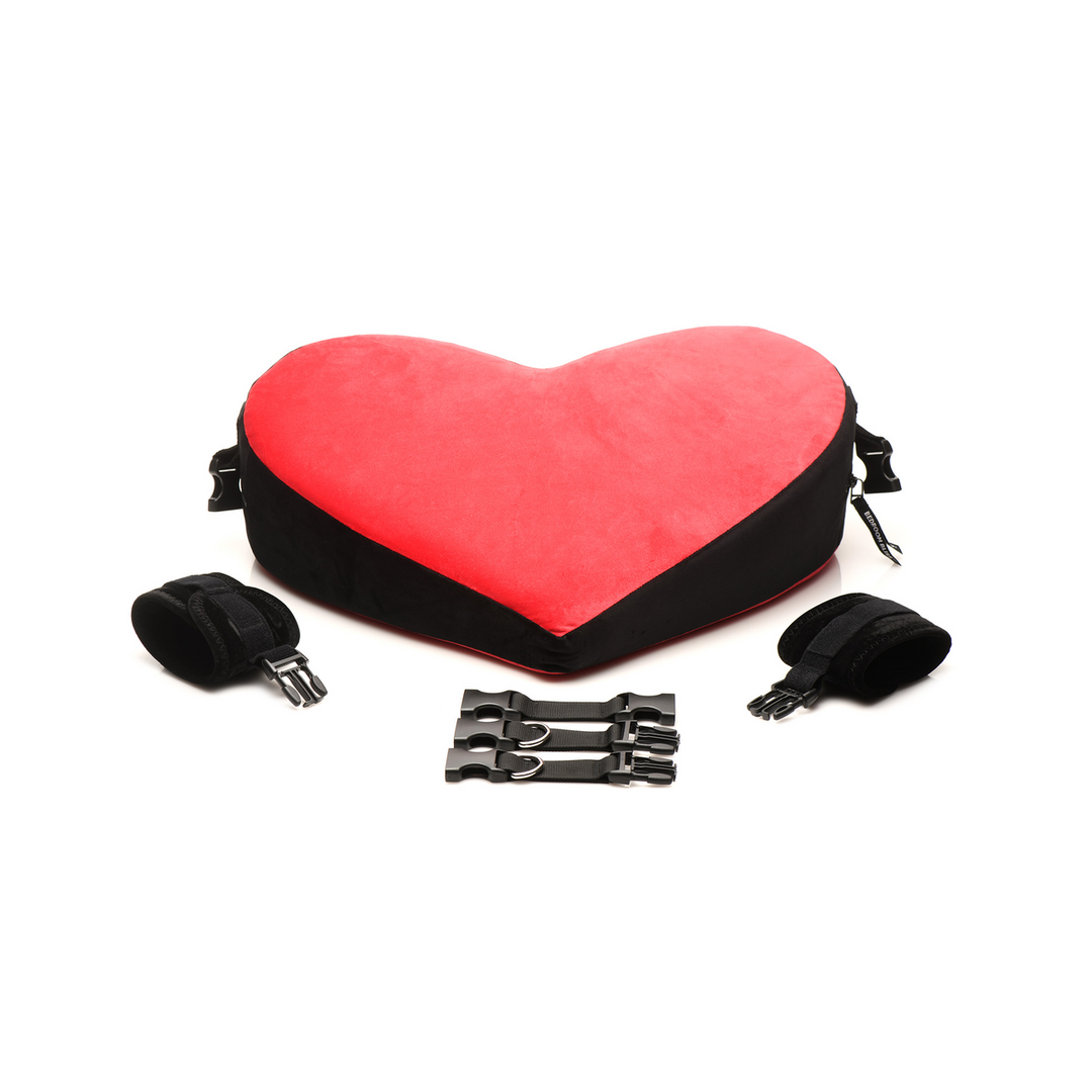 Bondage-Liebeskissen Schwarz/Rot 31,8 cm