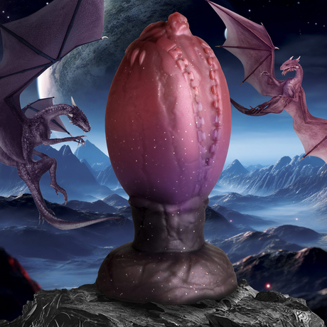 Silikon-Ei Drachenschlupf Schwarz/Rot 11,4 cm