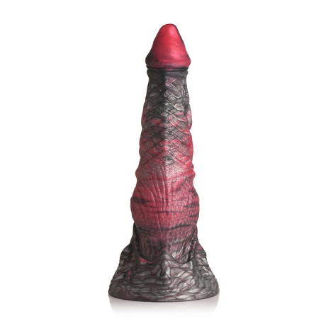 Dildo Hades Silikon Schwarz/Rot 20,3 cm