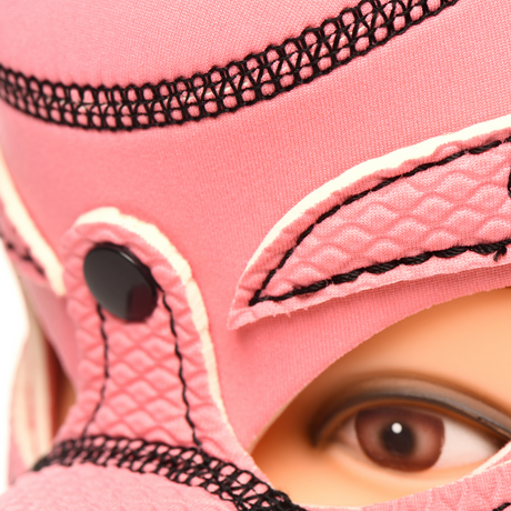 Maske Schwein Neopren Pink 18 cm