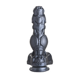 Dildo Cyborg stoßend und vibrierend Silikon Silber 16,7 x Ø 6,4 cm