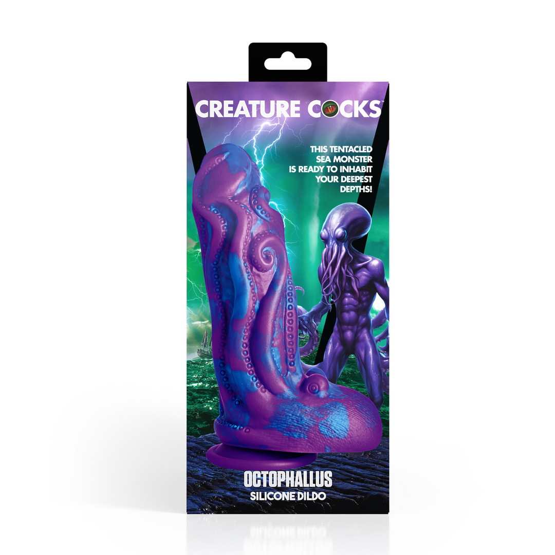 Dildo Octophallus Silikon Violett/Blau 17,8 x Ø 6,1 cm