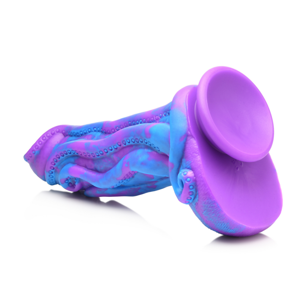 Dildo Octophallus Silikon Violett/Blau 17,8 x Ø 6,1 cm