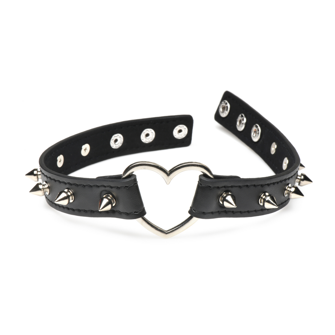 Choker Spitzherz Schwarz