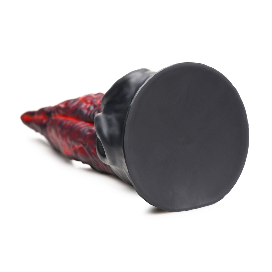 Dildo Dragon Tongue Silikon Schwarz/Rot 20,1 x Ø 6,1 cm