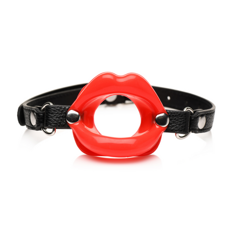 Knebel Saftige Lippen offener Mund Silikon