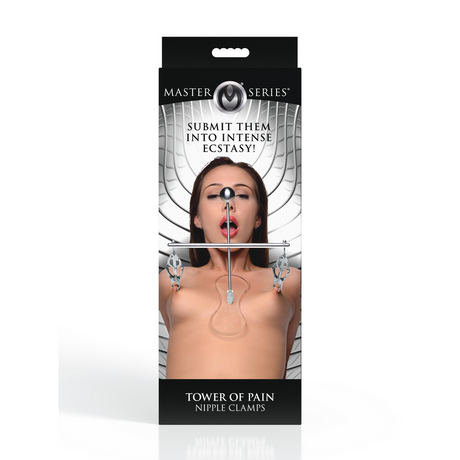 Nippelklemmen Tower of Pain Silber 27,9 cm