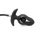 Analplug Dunkle Perle aufblasbar vibrierend mit Fernbedienung Schwarz 10,4 x Ø 11,4 cm