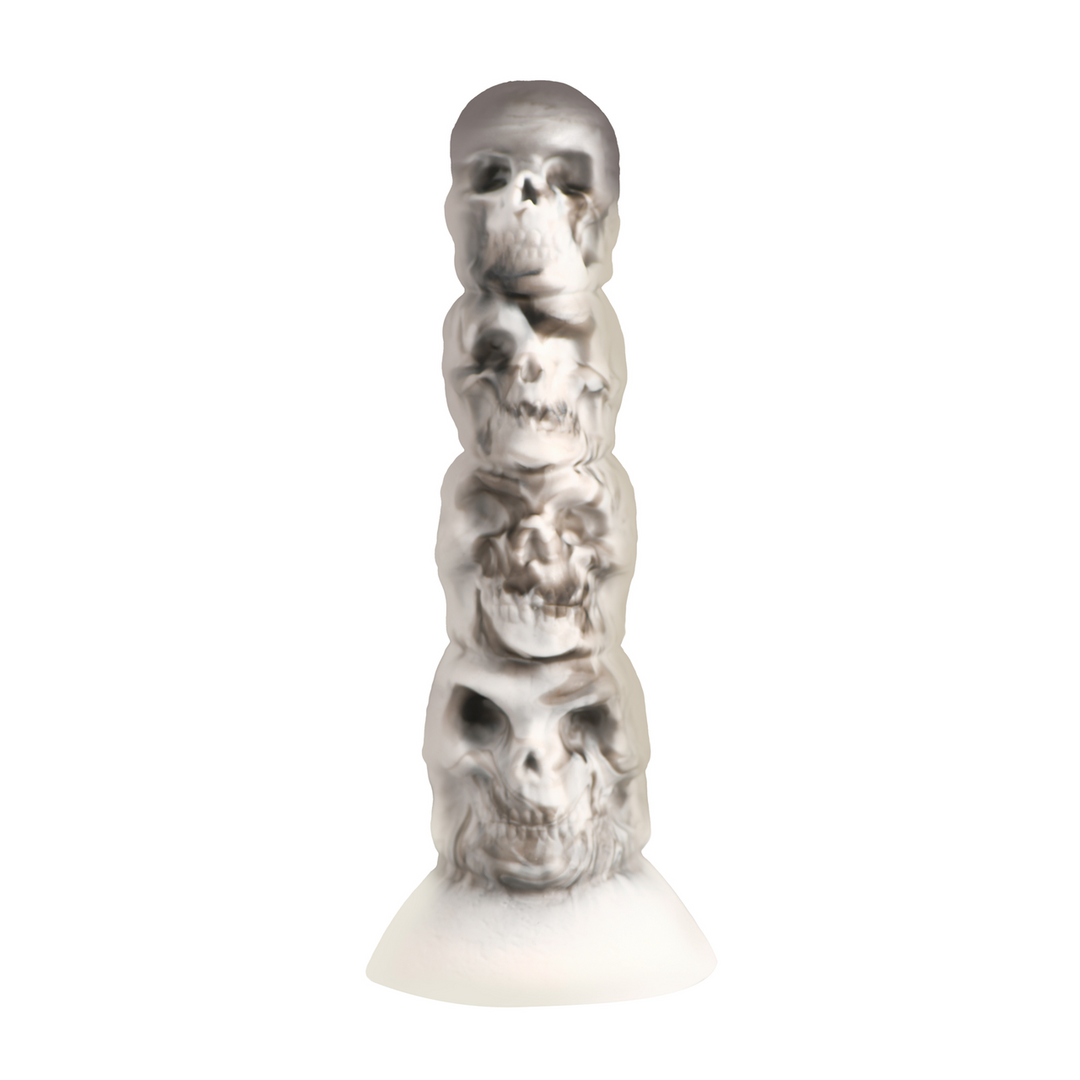 Dildo Tower of Doom Silikon Weiß/Grau 15,2 x Ø 5 cm