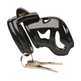 Peniskäfig Hard Stop mit Doppelring Schwarz 5,3 cm
