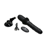 Realistischer Vibrator Power Pounder stoßend Silikon mit Fernbedienung Schwarz 17,8 x Ø 4,3 cm