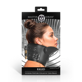 Halsband Rigid Haltungskragen abschließbar mit Kinnstütze Schwarz 56,8 cm