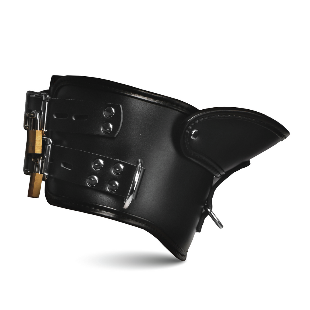 Halsband Rigid Haltungskragen abschließbar mit Kinnstütze Schwarz 56,8 cm