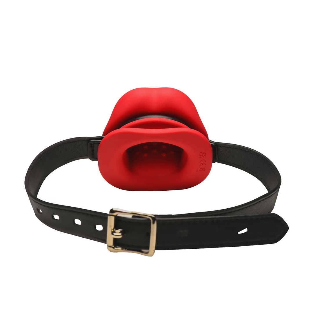 Mundknebel Sissy vibrierend Schwarz/Rot 12,2 cm