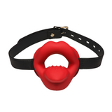 Mundknebel Sissy vibrierend Schwarz/Rot 12,2 cm