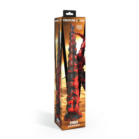 Dildo Stinger Silikon Schwarz/Rot 13,7 x Ø 5,6 cm