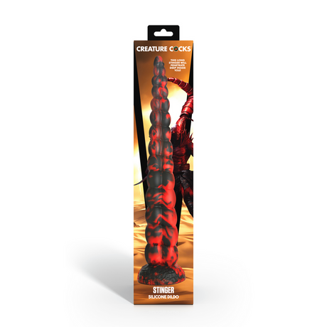 Dildo Stinger Silikon Schwarz/Rot 13,7 x Ø 5,6 cm