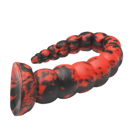 Dildo Stinger Silikon Schwarz/Rot 13,7 x Ø 5,6 cm