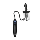 Vibrator-Set Rosebud Driller Deluxe mit Pumpe Silikon Schwarz/Durchsichtig 12 x Ø 5 cm