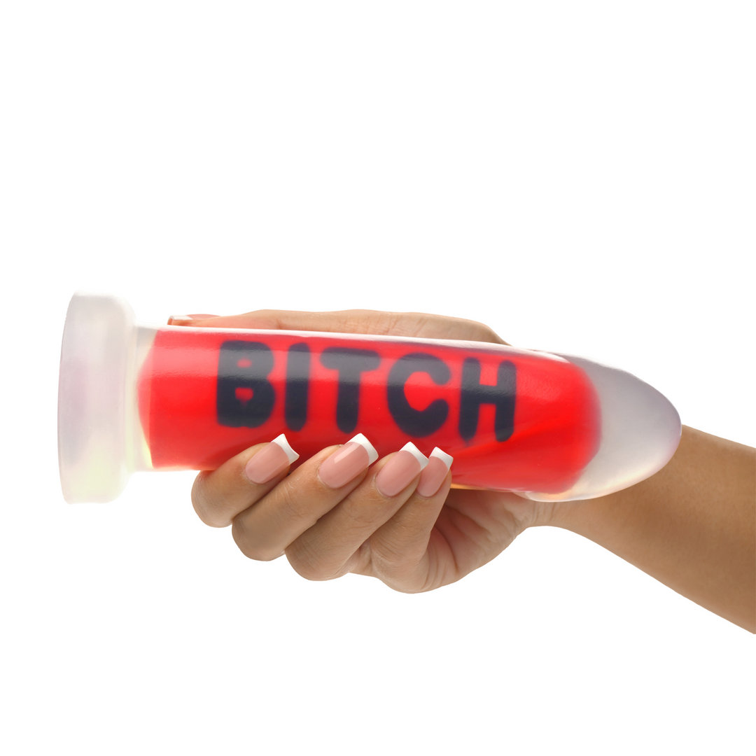 Dildo Bitch Silikon Schwarz/Rot 17,3 x Ø 4,6 cm