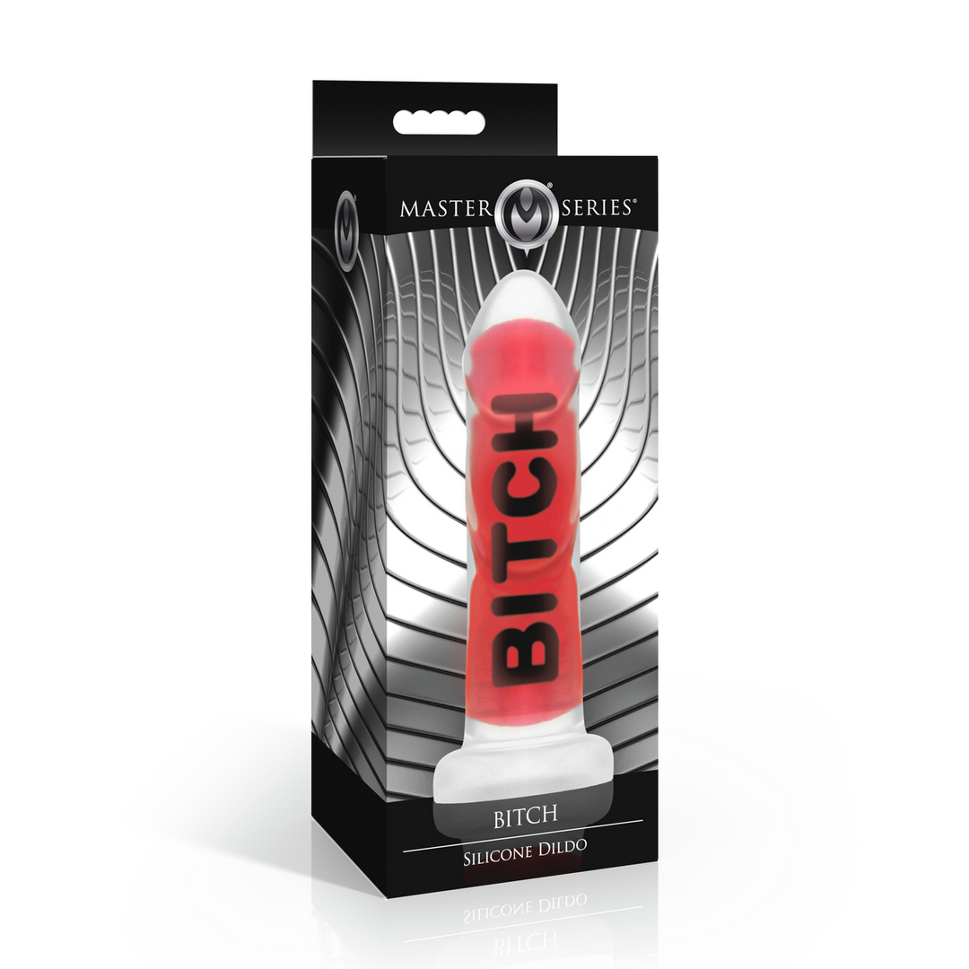 Dildo Bitch Silikon Schwarz/Rot 17,3 x Ø 4,6 cm