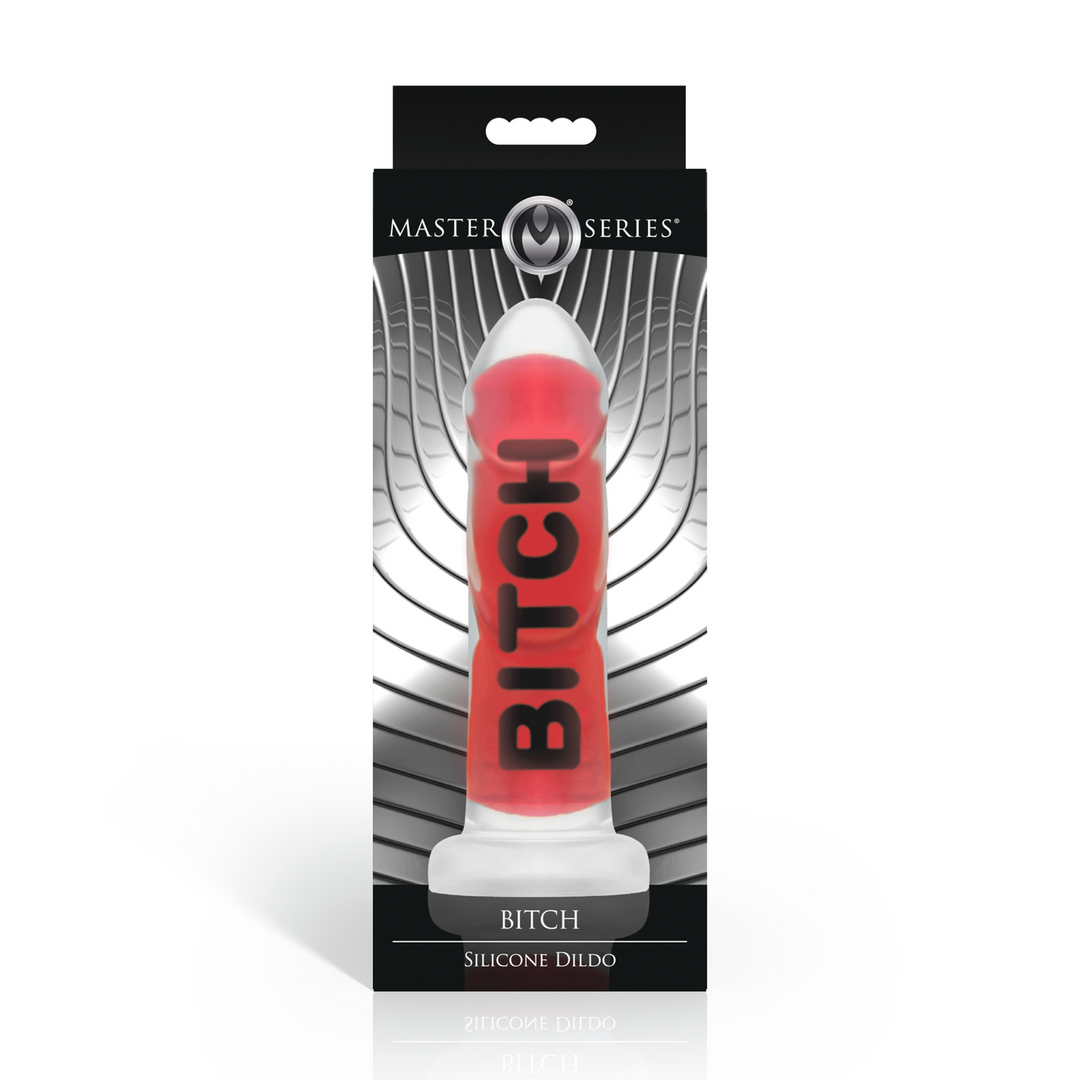 Dildo Bitch Silikon Schwarz/Rot 17,3 x Ø 4,6 cm