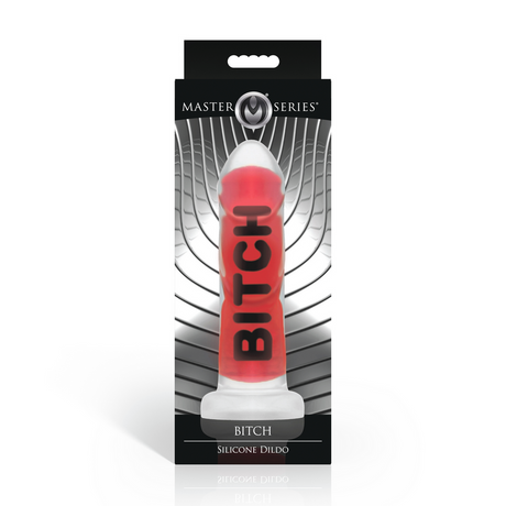 Dildo Bitch Silikon Schwarz/Rot 17,3 x Ø 4,6 cm