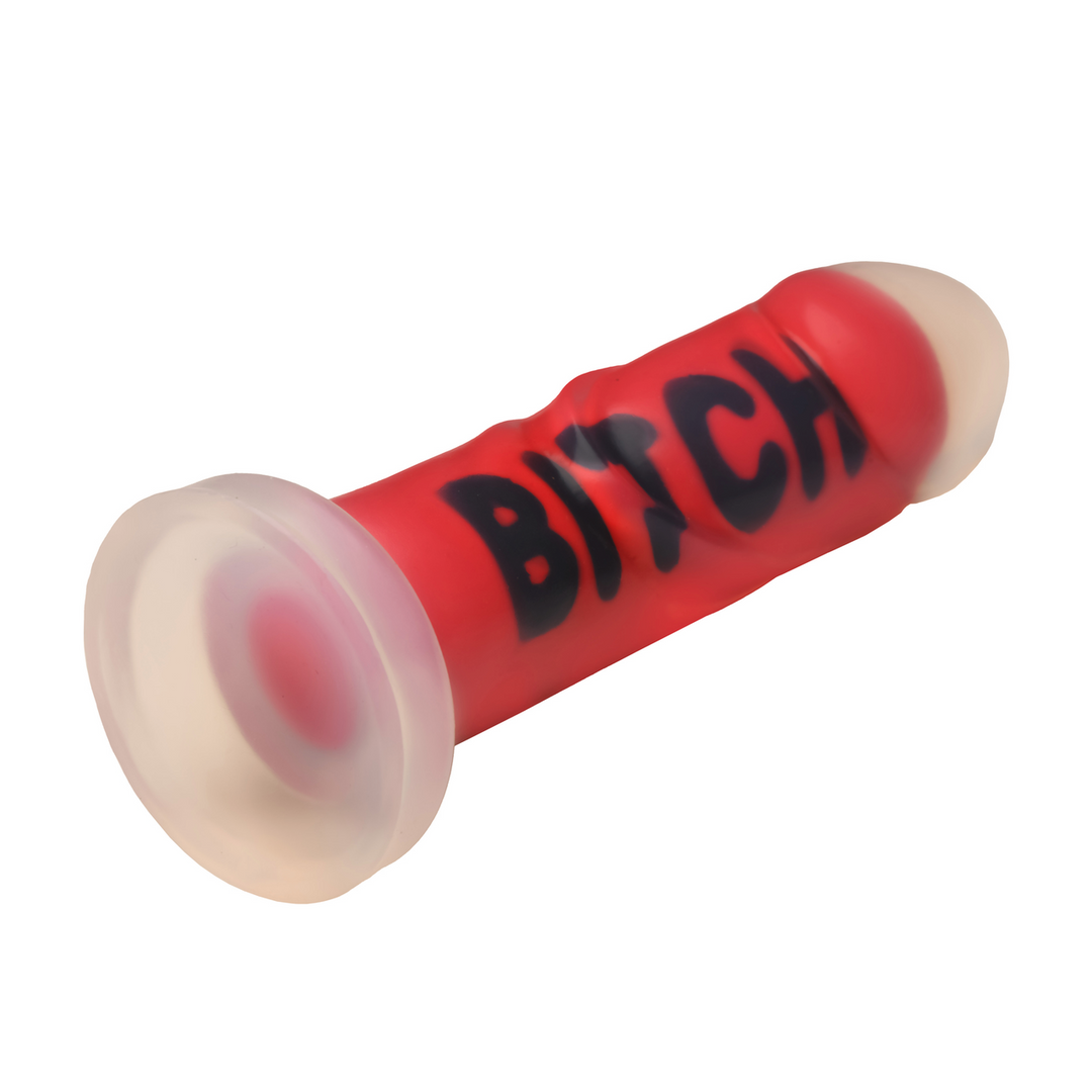 Dildo Bitch Silikon Schwarz/Rot 17,3 x Ø 4,6 cm