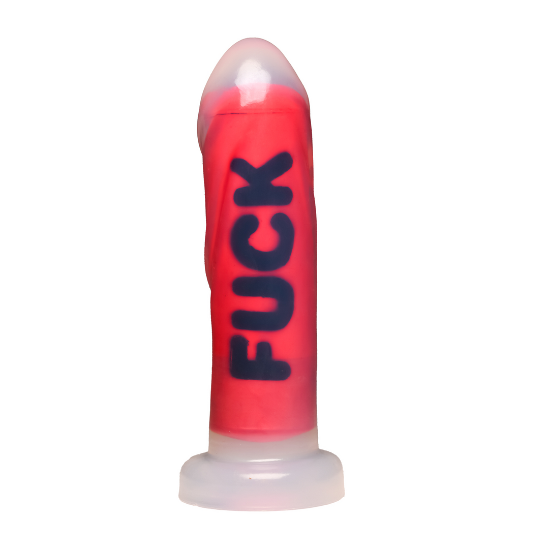 Dildo Fuck Silikon Schwarz/Rot 17,3 x Ø 4,6 cm