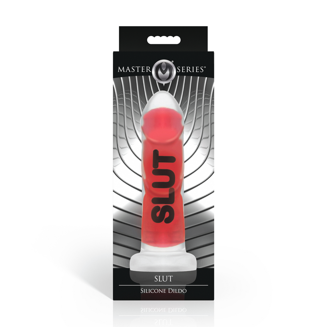 Dildo Slut Silikon Schwarz/Rot 17,3 x Ø 4,6 cm