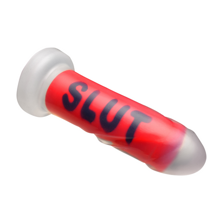 Dildo Slut Silikon Schwarz/Rot 17,3 x Ø 4,6 cm
