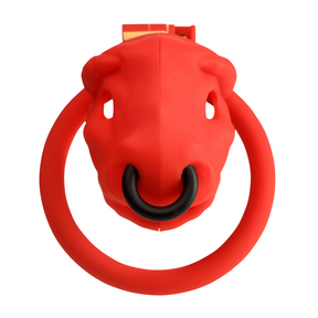 Peniskäfig Master Series Bull Stierkopf Silikon mit vier Ringen – Ansicht 5