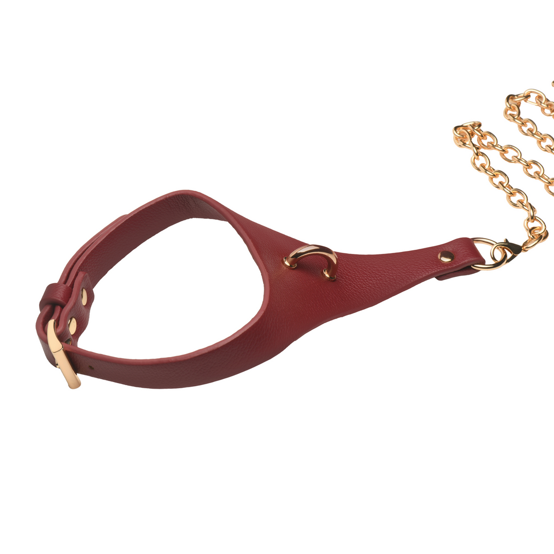Halsband Captivate mit Körperkette Schwarz/Gold