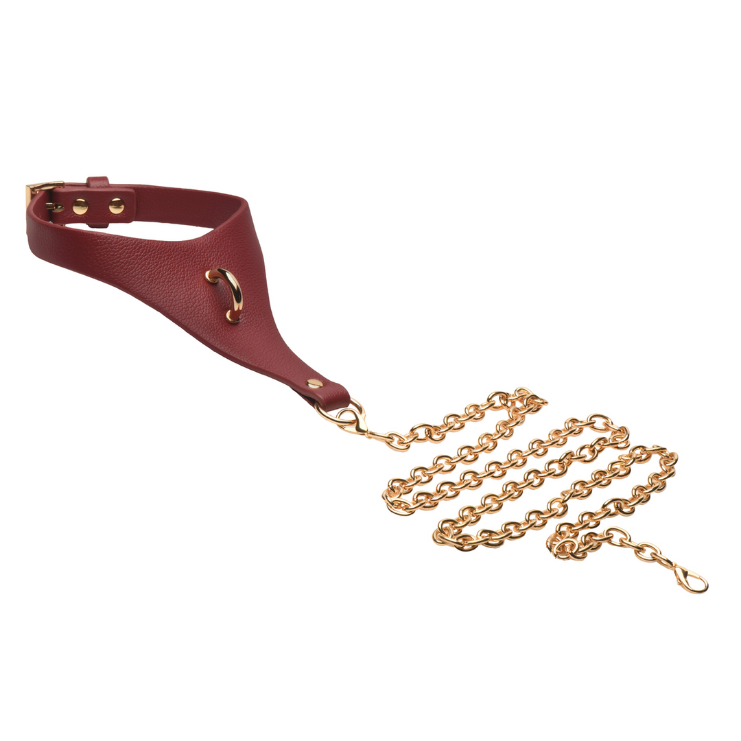 Halsband Captivate mit Körperkette Schwarz/Gold