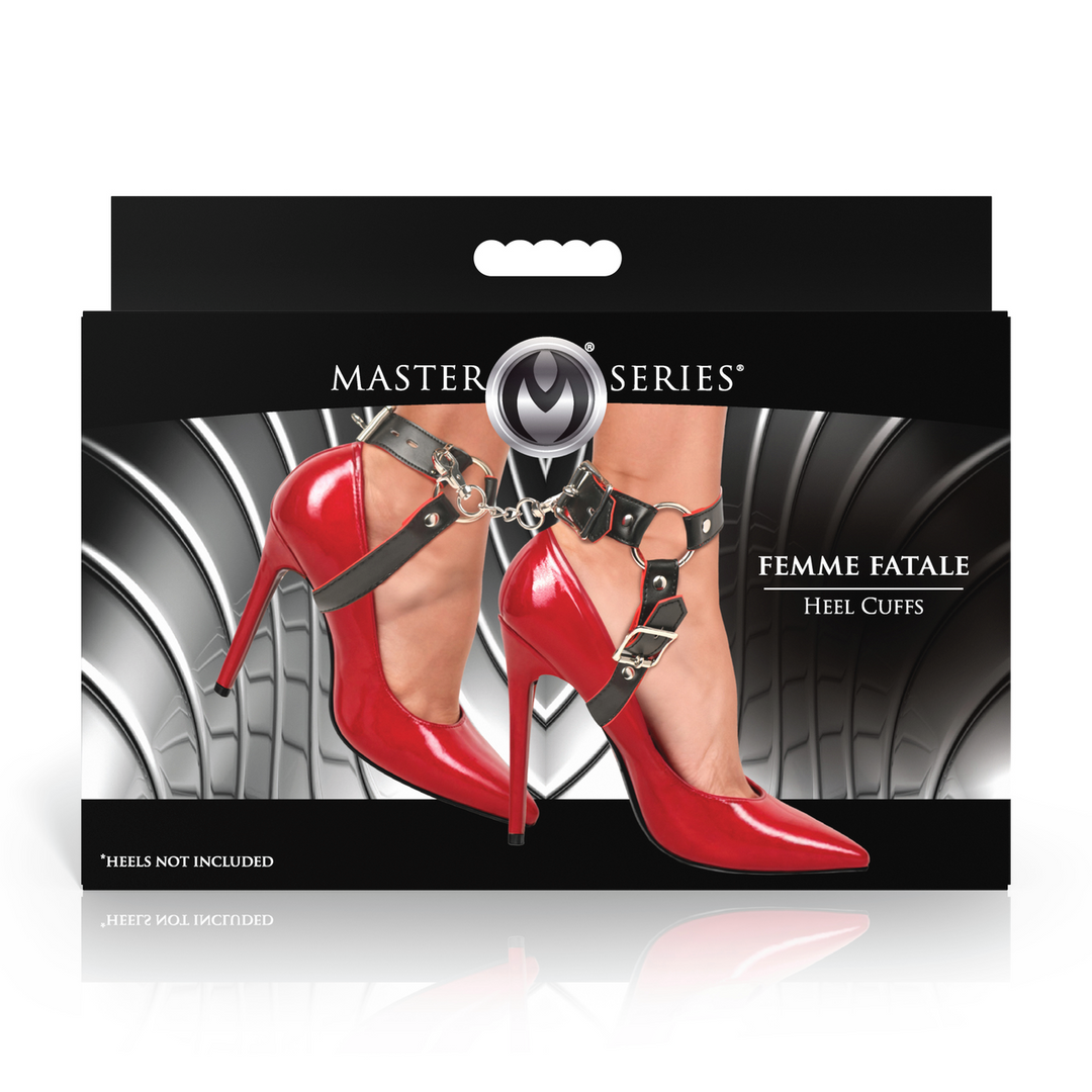 Absatzmanschetten Femme Fatale Schwarz/Rot