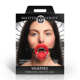Mundknebel Vampire vibrierend Schwarz/Rot
