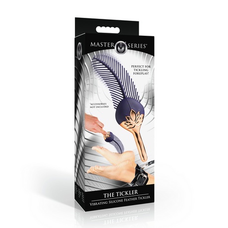 Vibrator Tickler Federkitzler Silikon Violett/Gold 19 cm