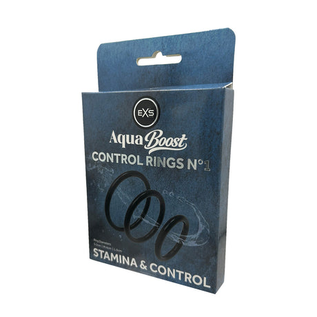 Penisringe EXS AquaBoost Control Rings 3er-Set Schwarz – Ansicht 4