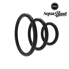 Penisringe EXS AquaBoost Control Rings 3er-Set Schwarz