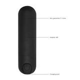 Bullet-Vibrator mit Akku und 10 Geschwindigkeiten Schwarz