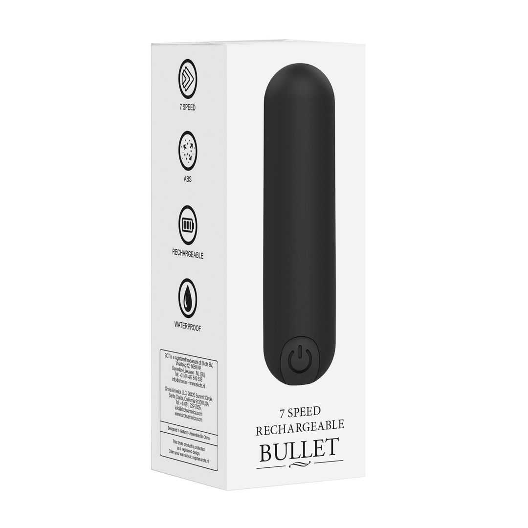 Bullet-Vibrator mit Akku und 10 Geschwindigkeiten Schwarz